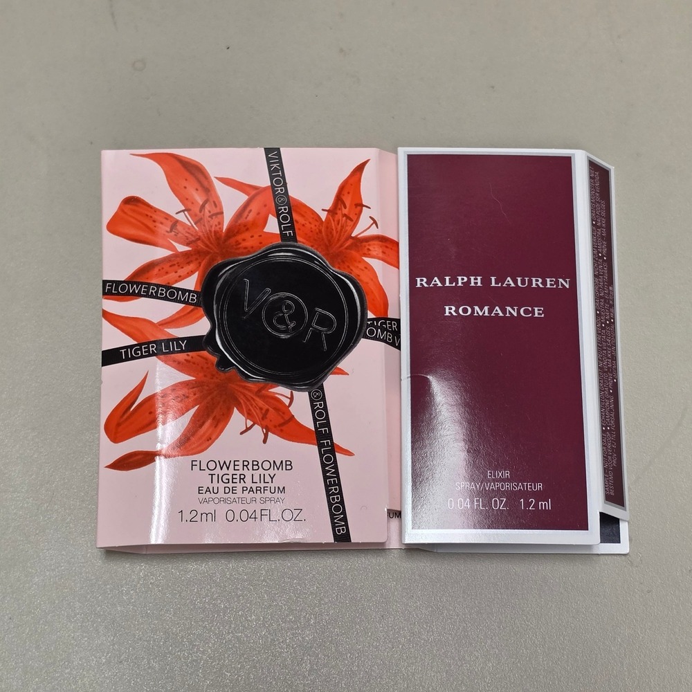 Viktor&Rolf Flowerbomb Tiger Lily & Ralph Lauren Romance Elixir Sample Set 1.2ml